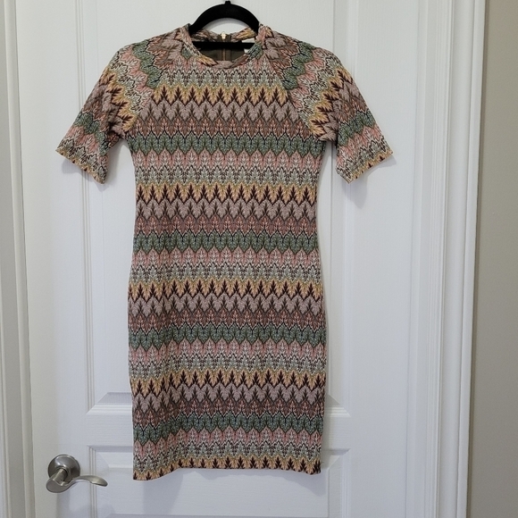 Vintage NEW, Simon's Twik 70's fitted midi dress small - Picture 11 of 15